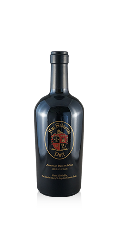 A bottle of Ruby Port wine